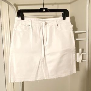 Classic white denim skirt